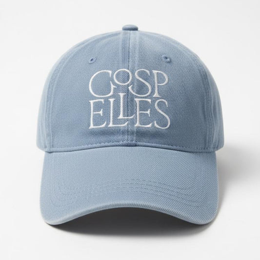 Light blue cap with 'GOSP ELLES' text on a white background