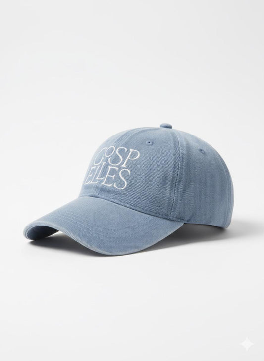 Light blue cap with 'GOSP ELLES' text on a white background