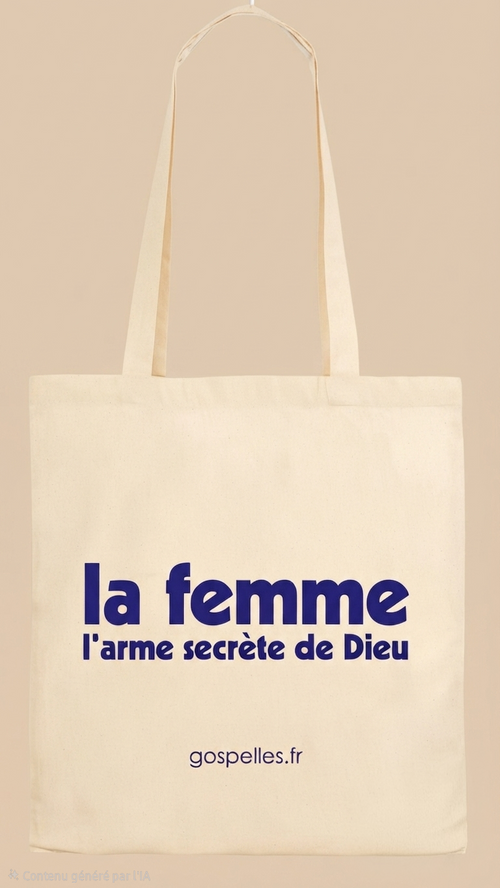 "LA FEMME, L'ARME SECRETE DE DIEU" TOTEBAG