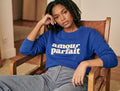 SWEATSHIRT MOLLETONNÉ "AMOUR PARFAIT" IMPRIMÉ EN CHENILLE